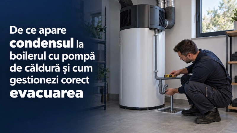 Condens la boilerul cu pompa de caldura: cauze si evacuare corecta