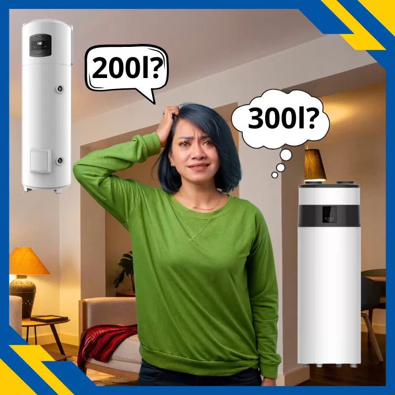 Cum aleg dintre un boiler de 200 l sau 300 l?