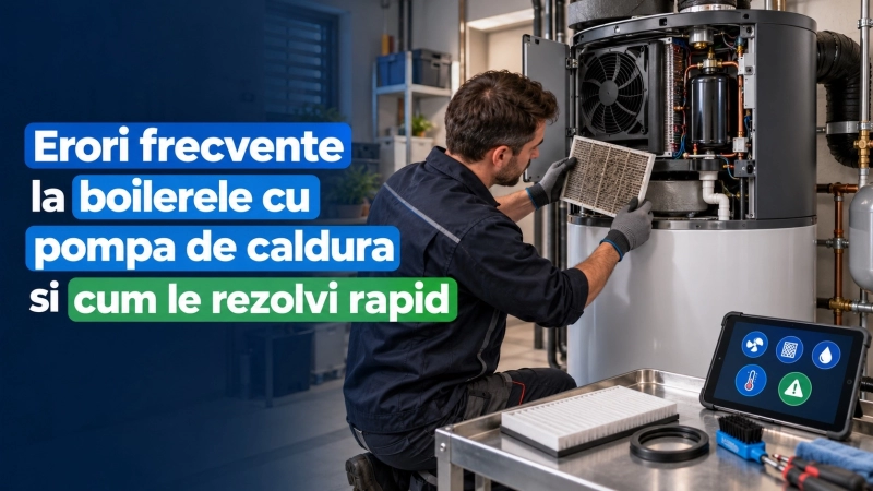 Erori frecvente la boilerele cu pompa de caldura si cum le rezolvi corect